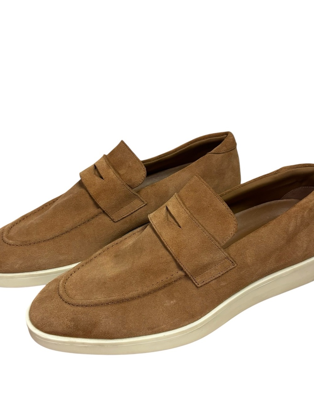 Wolf & Shepherd Crossover Tan Leather Penny Loafers Hybrid Shoes Men’s 12 M